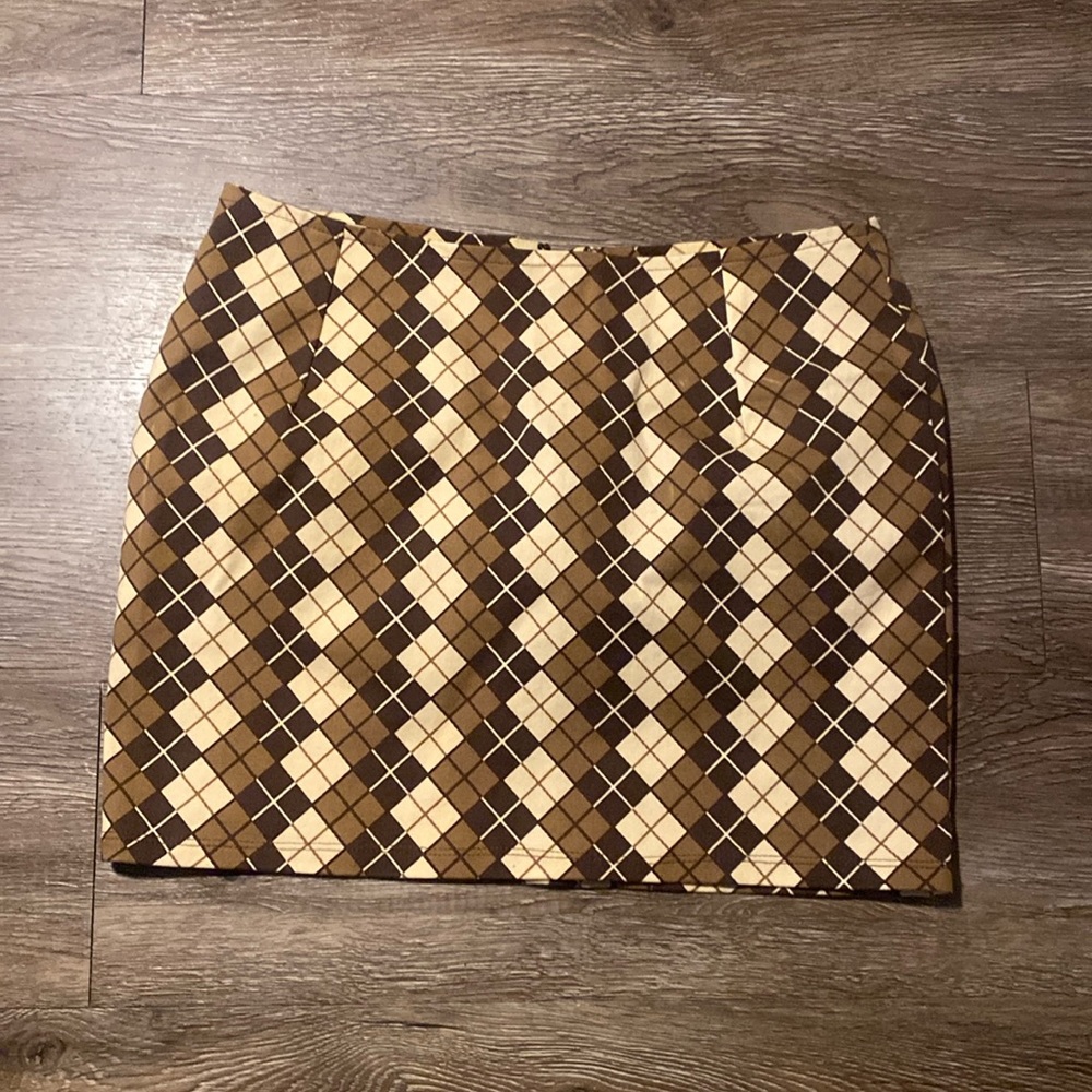 Argyle Mini Skirt